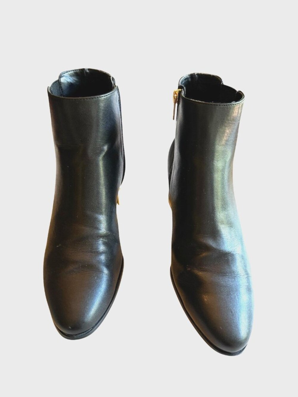 Womans Calvin Klein size 8.5 Ankle boot Brown Fioranna Block heal Almont toe